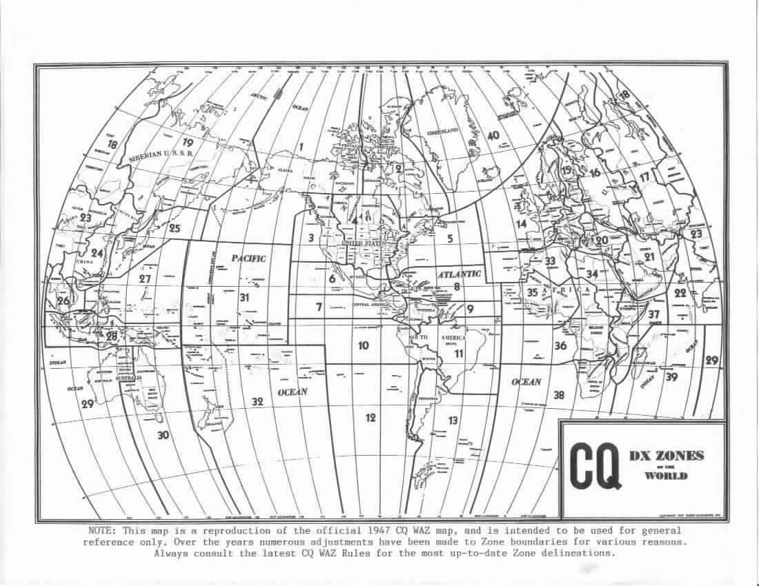 CQ WW - WAZ Zone Definitions