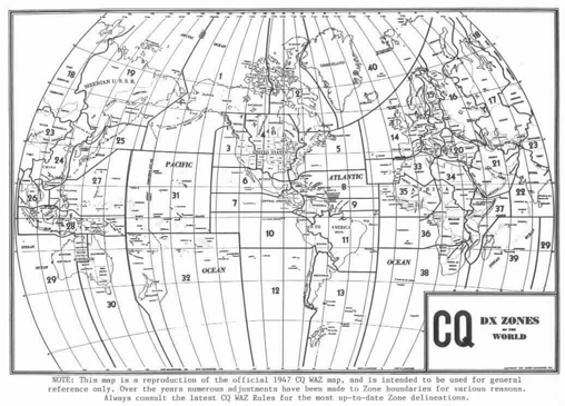 CQ WW - WAZ Zone Definitions